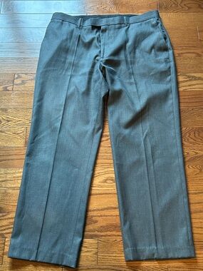 Portfolio Classic Men’s Straight-Leg Dress Pants — Dark Charcoal Gray